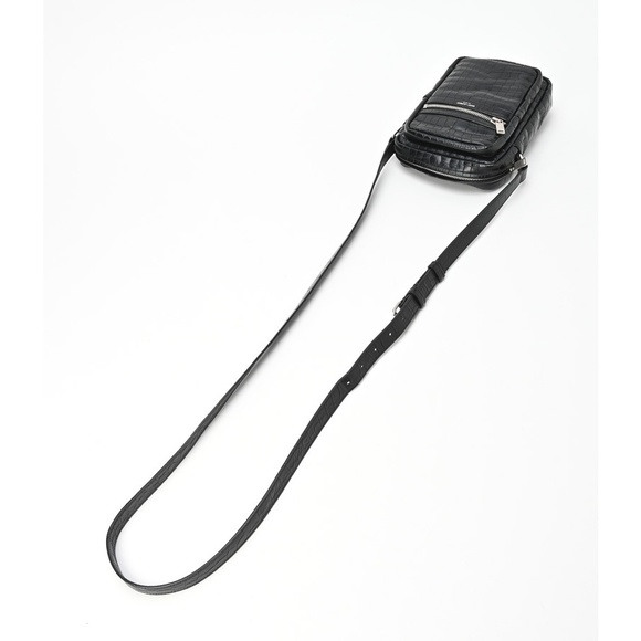 Saint Laurent Black Croco Bag Sid Crossbody Shoulder - Picture 1 of 10